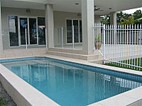 Pool at front of the house