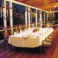 Jardine's wedding set up on Verandah