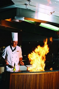 Fire and Ice Dinner chef at Work