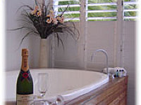Spa bath on balcony