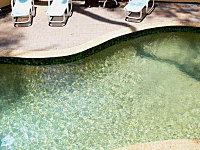 Looking down to the swimming pool