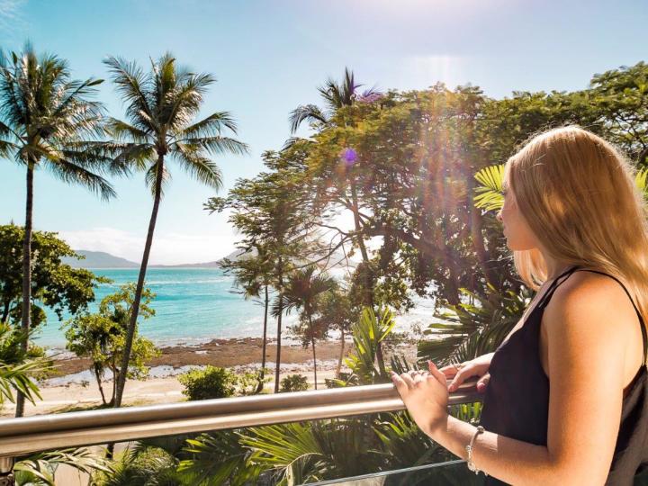 Enjoy ocean views from the Welcome Bay Suite on Fitzroy Island Resort only 45mins from Cairns