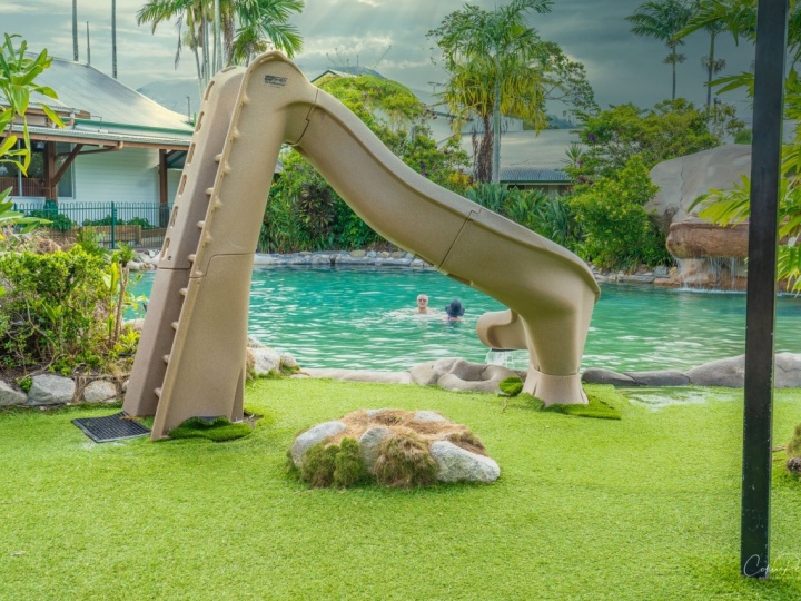Great Family Friendly resort pool with slide - Cairns Colonial Club Resort