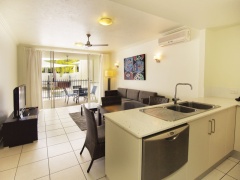 Port Douglas Resorts - Apartment Kitchen and Living Areas opening out to Patio | Port Douglas Apartments