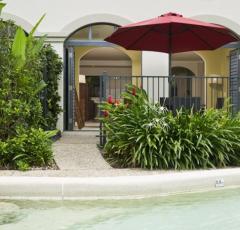 2 Bedroom Apartment Courtyard - some featuring Pool Access | Mango Lagoon Palm Cove Resort 