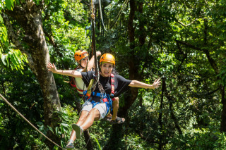 All Smiles on the Jungle Zipline - Daintree Cape Tribulation Rainforest Zipline