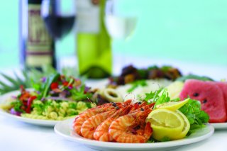 Buffet Lunch onboard Quicksilver Outer Barrier Reef Tours