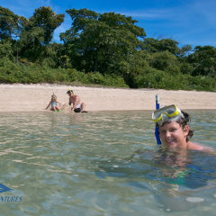 Children snorkelling Green Island