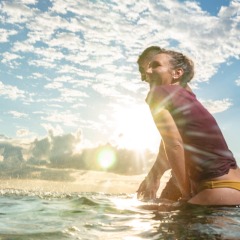 Easy access into the water from the lowered platform on the pontoon