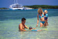 family snorkelling on Wavedancer