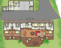 Floorplan Detail of Whole House plus separate Bunkhouse