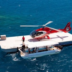 Helicopter fly and cruise combo deal - boat and helicopter transfer onthe Great Barrier Reef