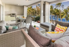 Island Views 11 - Balcony with BBQ to enjoy the Ocean Views overlooking Palm Cove Beach