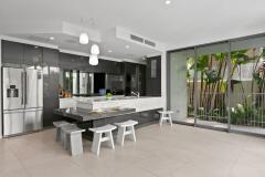 Kitchen with Pool views | Palm Cove Holiday Home