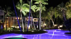Lagoon Pool by Night  - Palm Cove Private Accommodation