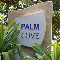 Palm Cove Beach sign