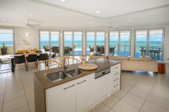 Penthouse Open plan kitchen with stunning Ocean Views over Trinity Beach