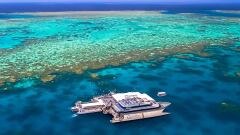 Port Douglas Reef Trips - Aerial View of Pontoon