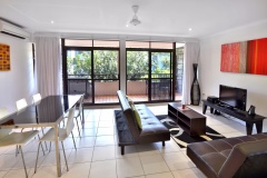 Relax Holiday Apartment Palm Cove open plan lounge and dining to relax | Palm Cove Accommodation
