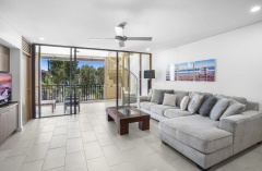 Rooftop Penthouse 417 | Living area and Balcony Palm Cove Sea Temple Apartments 