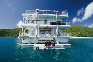 Scuba Diving On Great Barrier Reef Cruise Ship