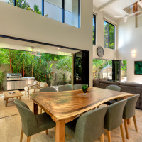 Spacious Dining and alfresco lounge with BBQ and private pool - Open plan tropical living flowing out to your private plunge pool - Port Douglas Luxury Holiday House