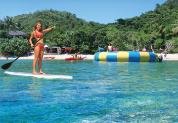 Stand up paddle board on Fitzroy Island Great Barrier Reef Australia
