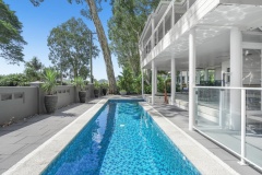 Swimming Pool with Views out to the Ocean - Clifton Beach Oceanview Holiday House