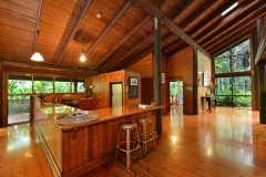 Open plan kitchen living area to take in the unique Rainforest setting  - Daintree Rainforest Holiday Home